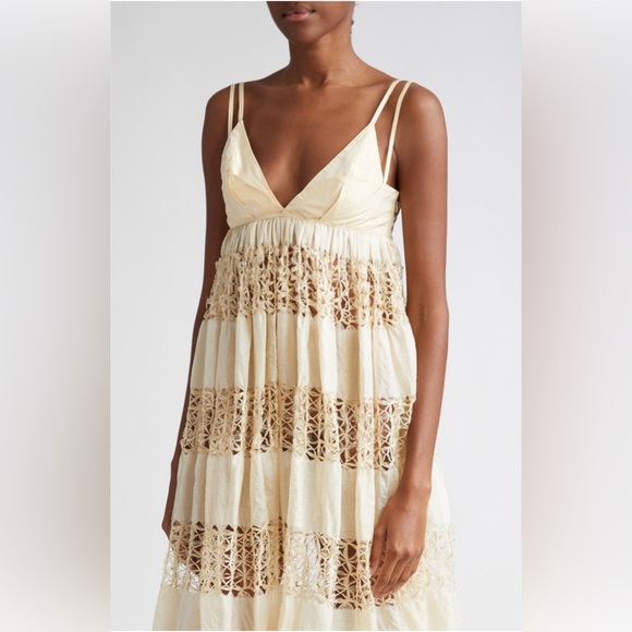 House of Amma Anancy Paneled Silk Maxi Dress - Sz 4 - Picture 4 of 15